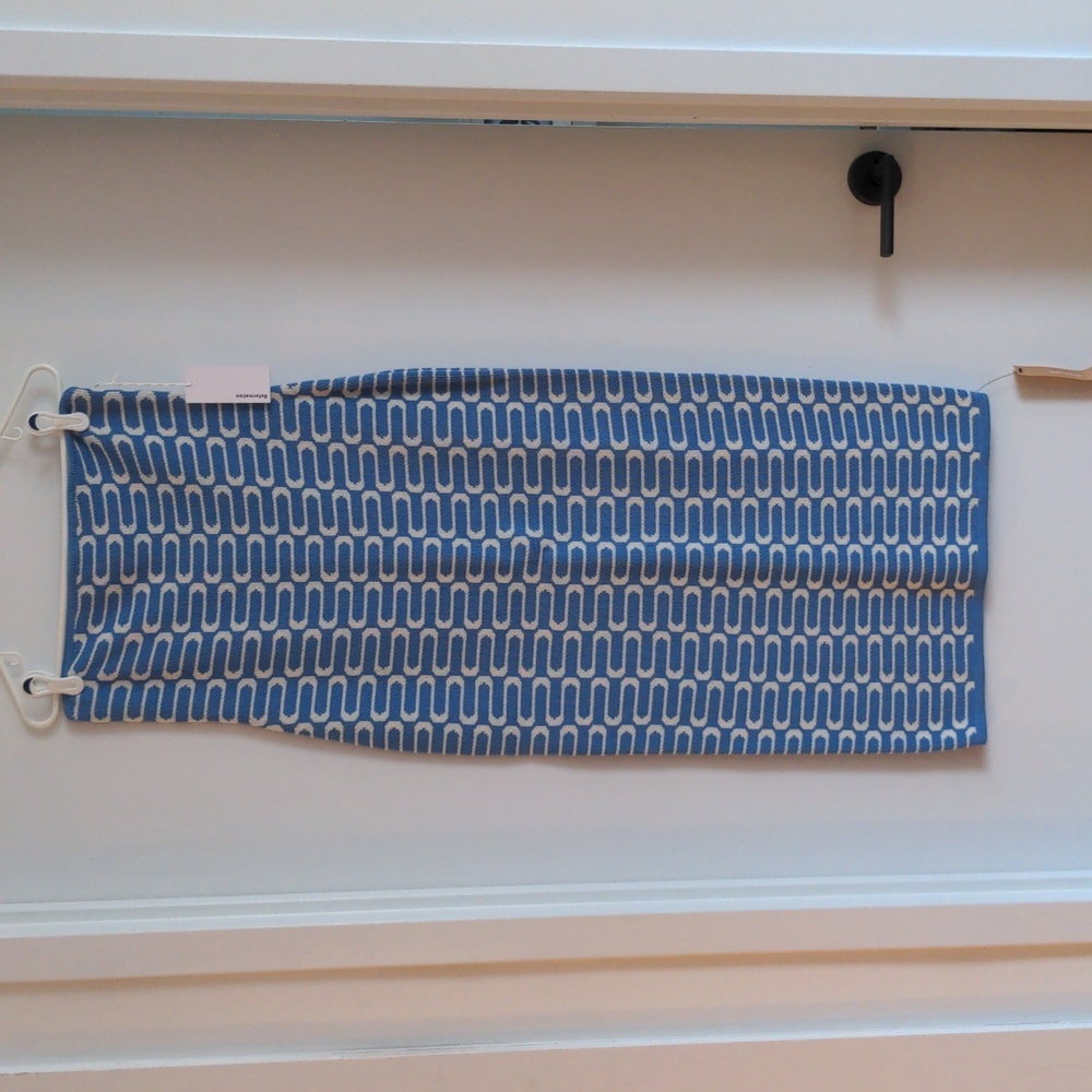 Reformation poolside pattern strapless dress